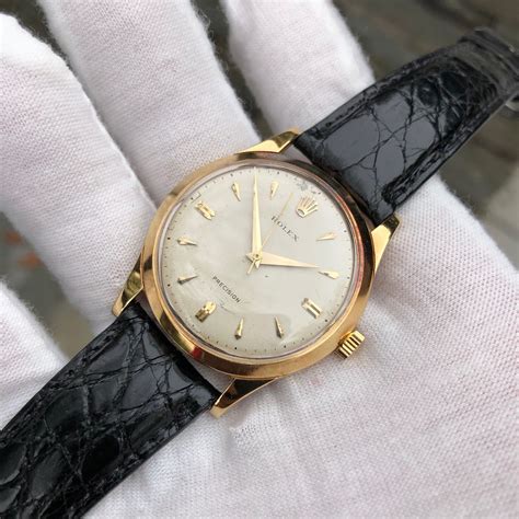 rolex precision gold watch|Rolex gold watch for sale.